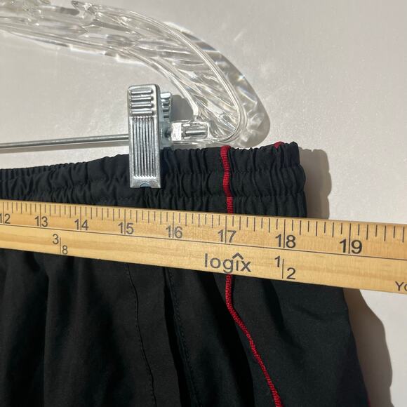 Vintage 90s Nike Athletic‎ Dept Baggy Black Red Nylon Track Pants Mens Size XXL - Picture 5 of 6